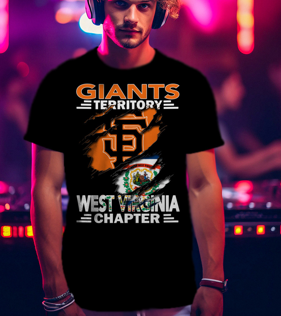 Giants Territory Sf Logo West Virginia State Flag Chapter T-Shirt