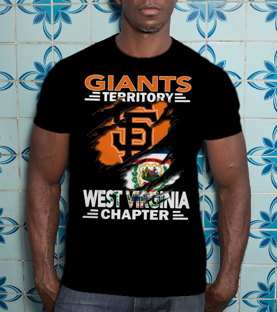 Giants Territory Sf Logo West Virginia State Flag Chapter T-Shirt