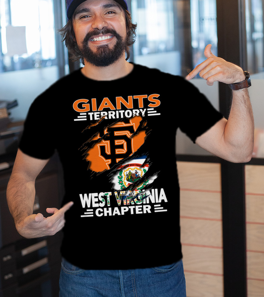 Giants Territory Sf Logo West Virginia State Flag Chapter T-Shirt