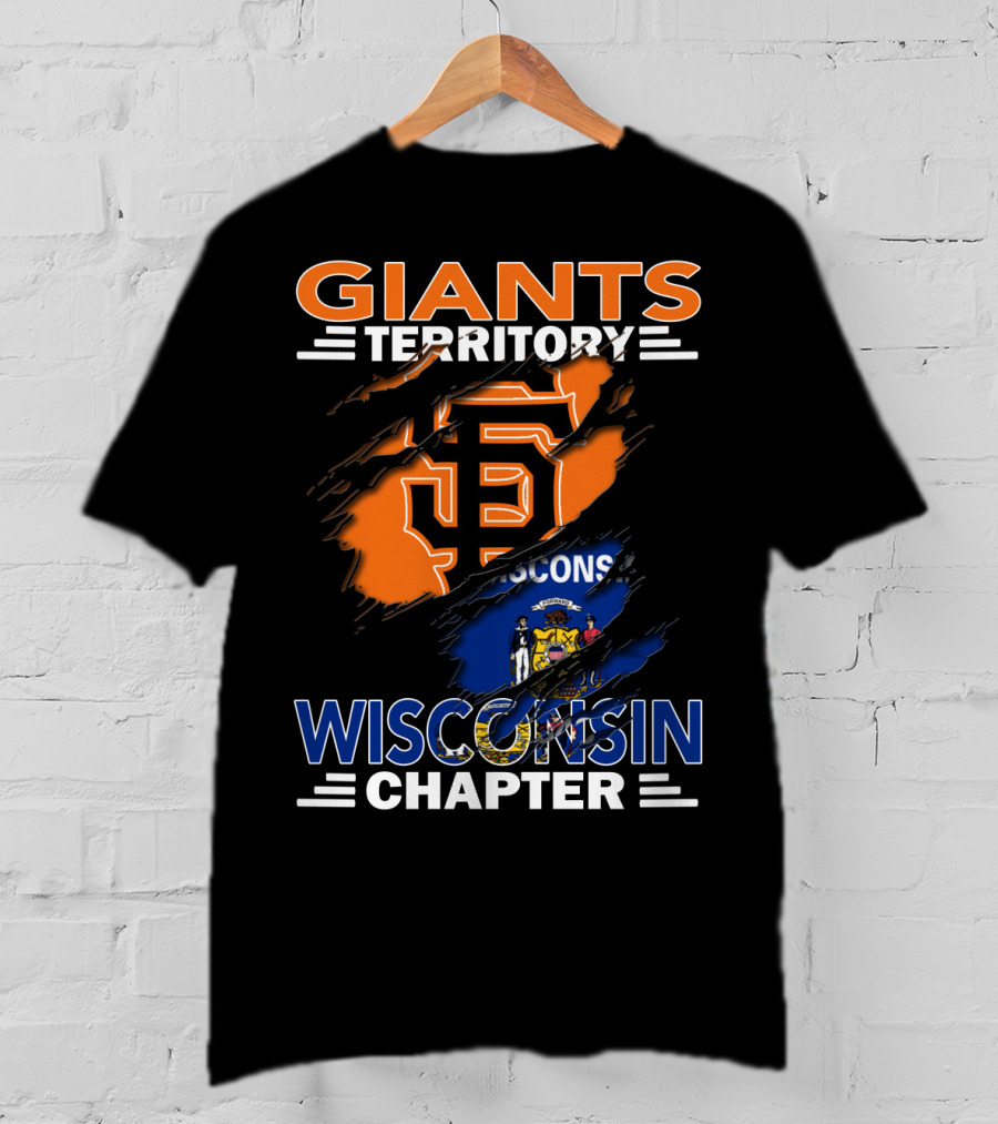 Giants Territory Wisconsin Chapter San Francisco Logo Giants Flag T-Shirt