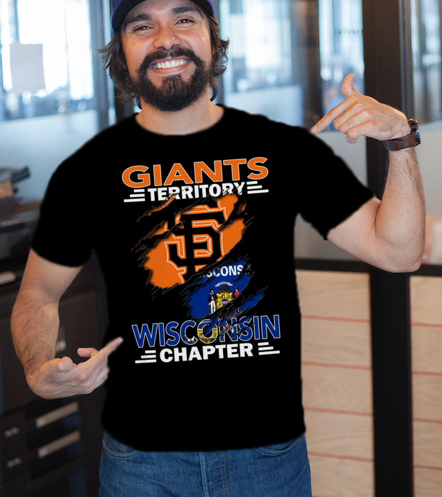 Giants Territory Wisconsin Chapter San Francisco Logo Giants Flag T-Shirt