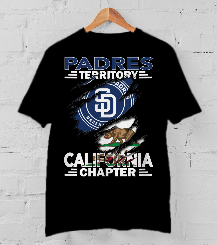 Padres Territory San Diego California Chapter Baseball Bear Flag T-Shirt