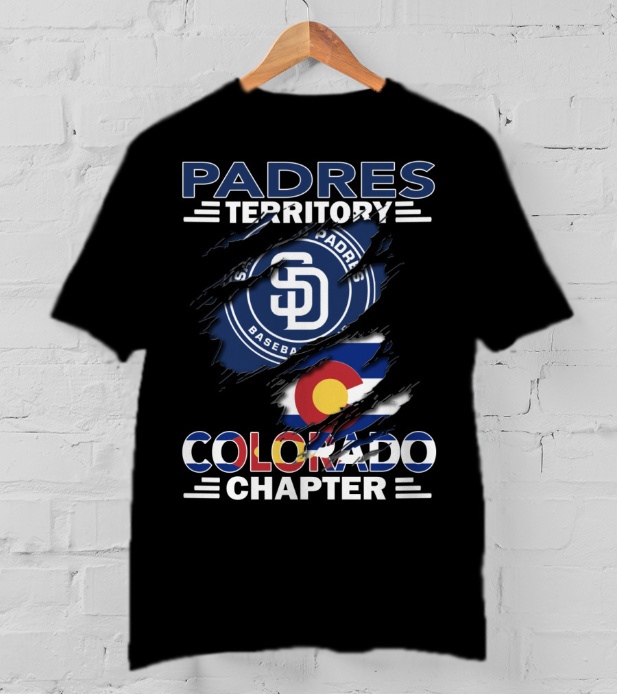 Padres Territory San Diego Baseball Colorado Chapter Flag Integration T-Shirt