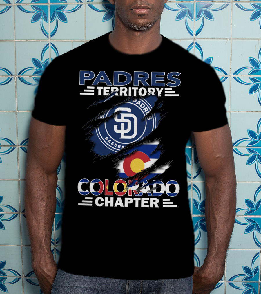 Padres Territory San Diego Baseball Colorado Chapter Flag Integration T-Shirt