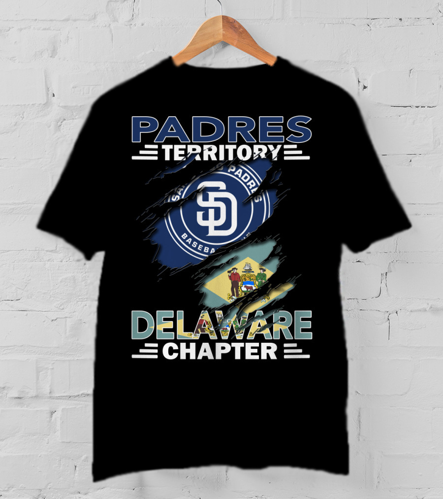 PADRES Territory San Diego Baseball Delaware Chapter T-Shirt