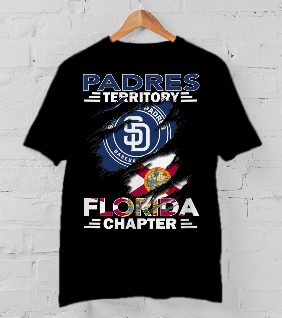 Padres Territory San Diego Baseball Florida Chapter Flag T-Shirt