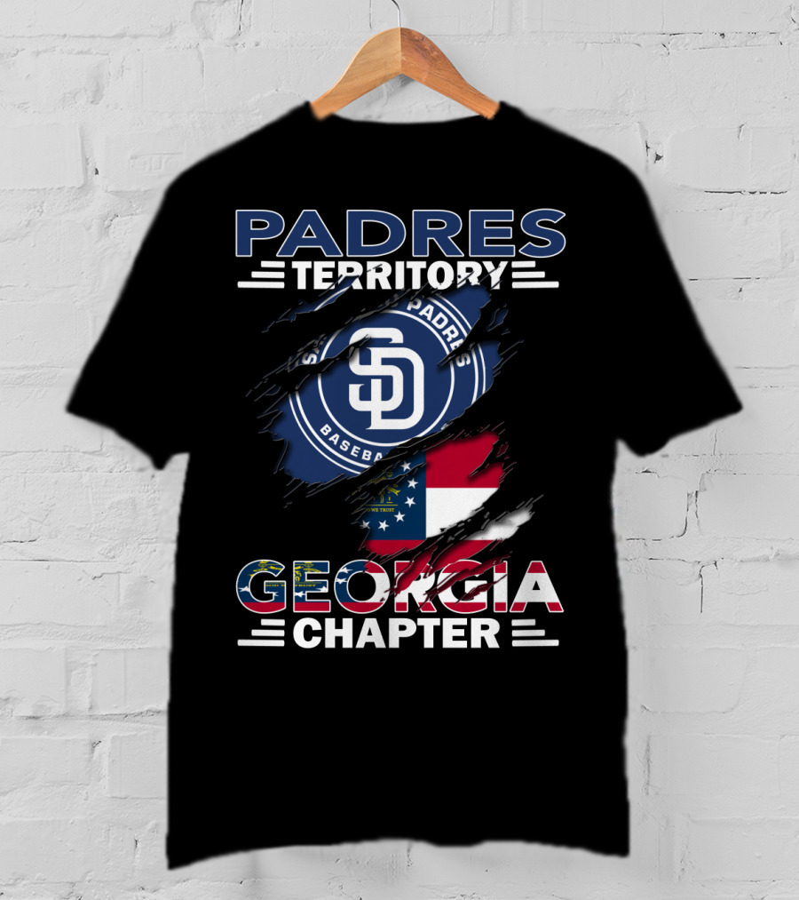Padres Territory Georgia Chapter San Diego Baseball Flag T-Shirt