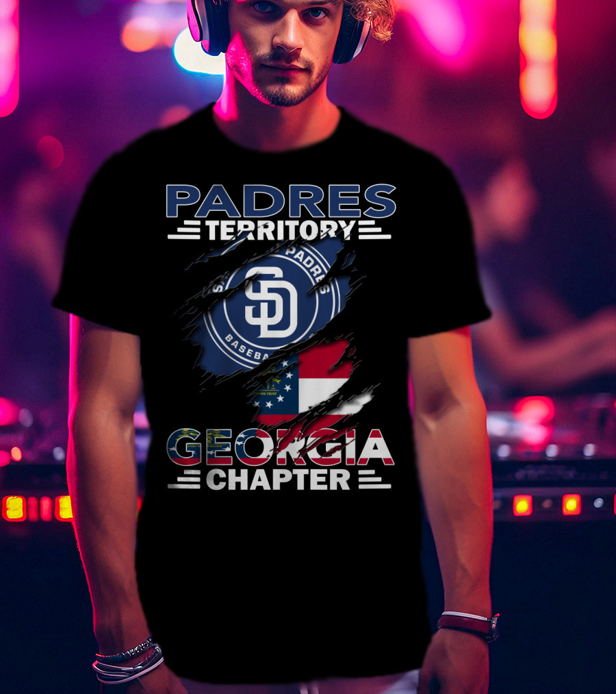 Padres Territory Georgia Chapter San Diego Baseball Flag T-Shirt
