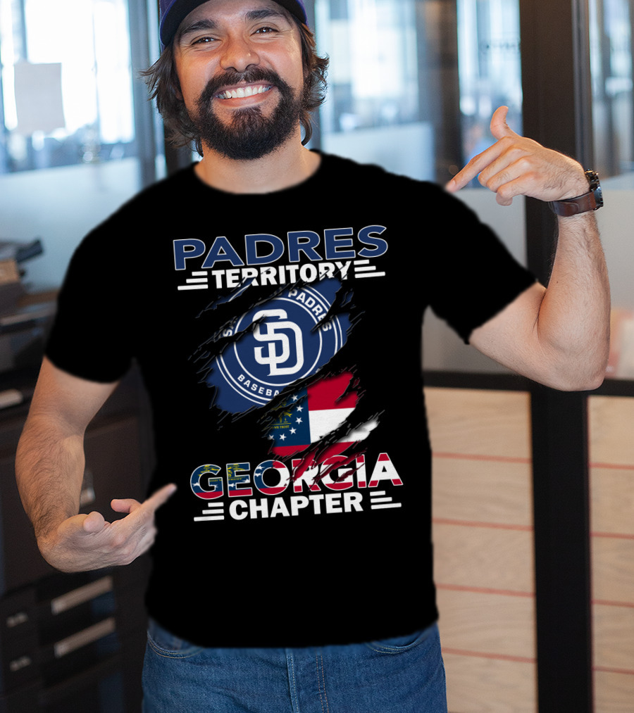Padres Territory Georgia Chapter San Diego Baseball Flag T-Shirt