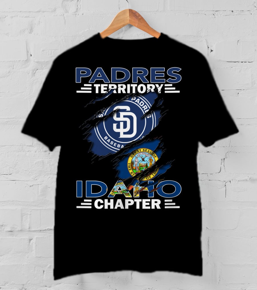 San Diego Padres Territory Idaho Chapter State Seal Integration T-Shirt