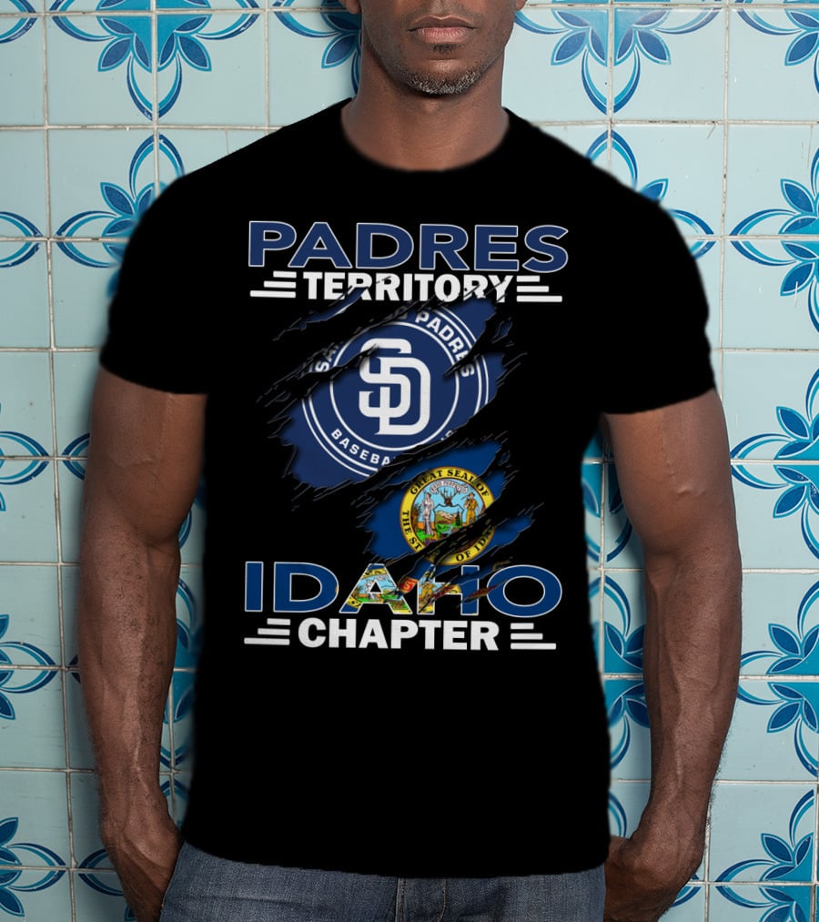San Diego Padres Territory Idaho Chapter State Seal Integration T-Shirt