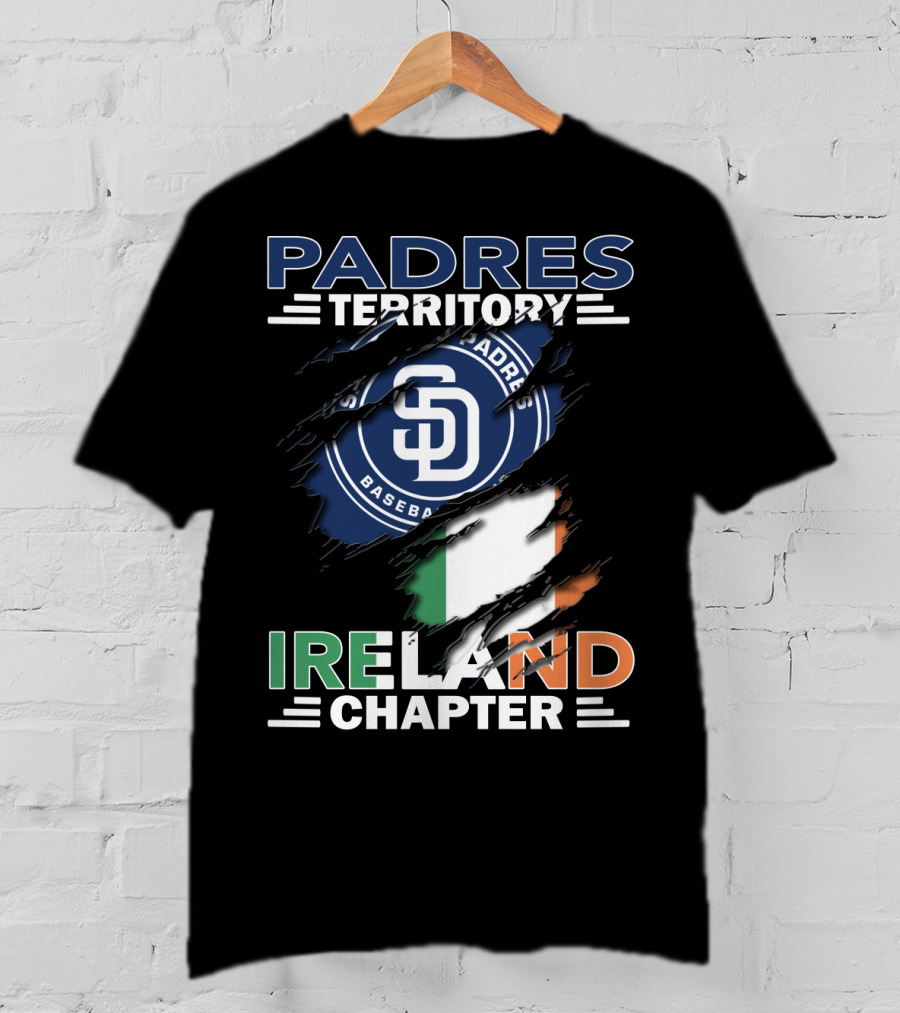 Padres Territory Ireland Chapter Baseball SD Flag T-Shirt