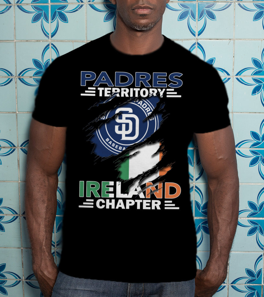 Padres Territory Ireland Chapter Baseball SD Flag T-Shirt