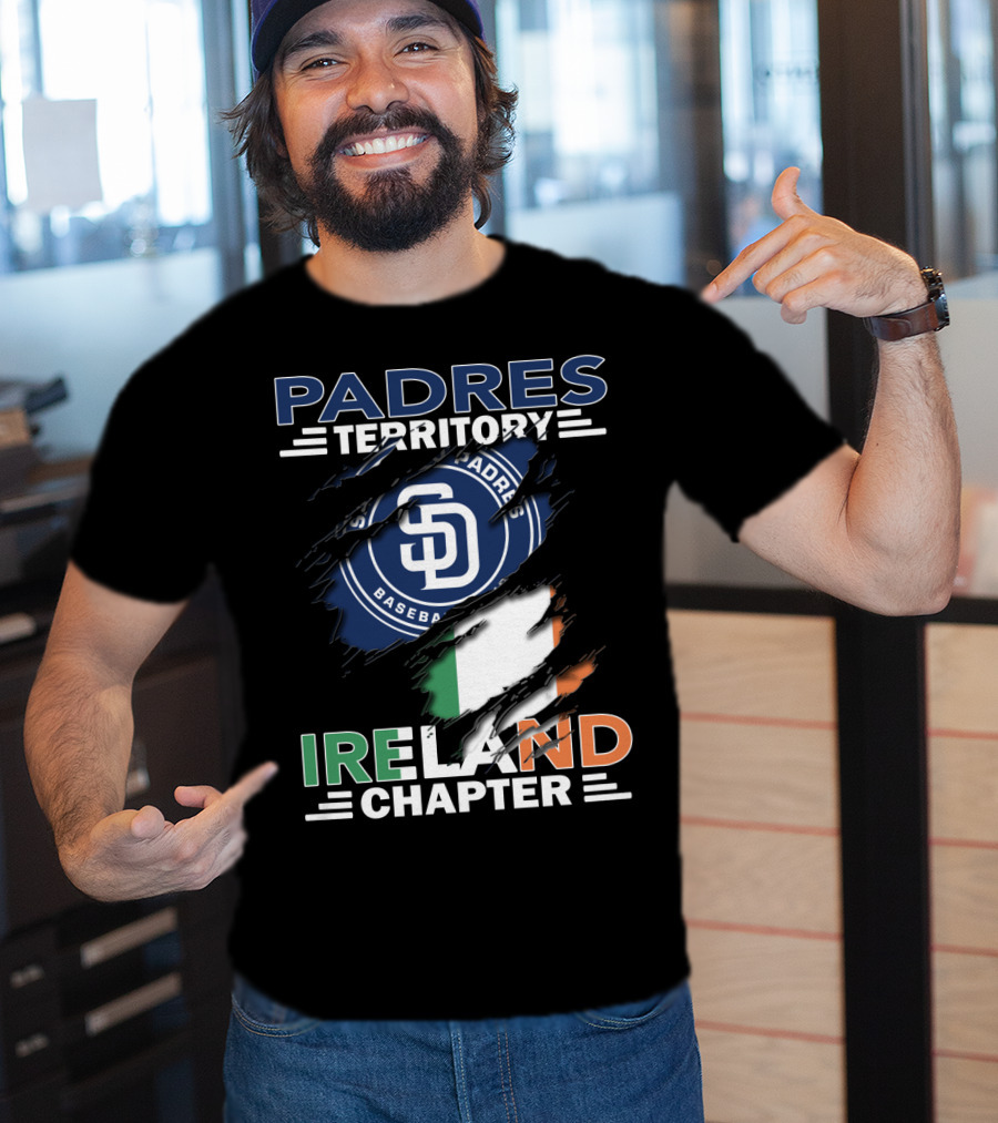 Padres Territory Ireland Chapter Baseball SD Flag T-Shirt