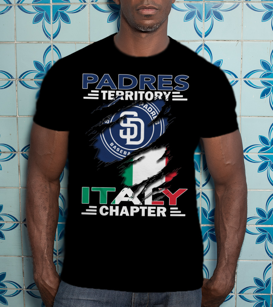 Padres Territory Italy Chapter Baseball Sd Logo Italian Flag T-Shirt