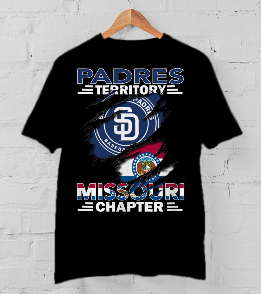 Padres Territory Missouri Chapter San Diego Baseball Flag T-Shirt