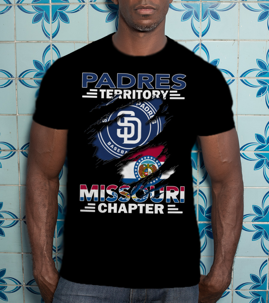 Padres Territory Missouri Chapter San Diego Baseball Flag T-Shirt