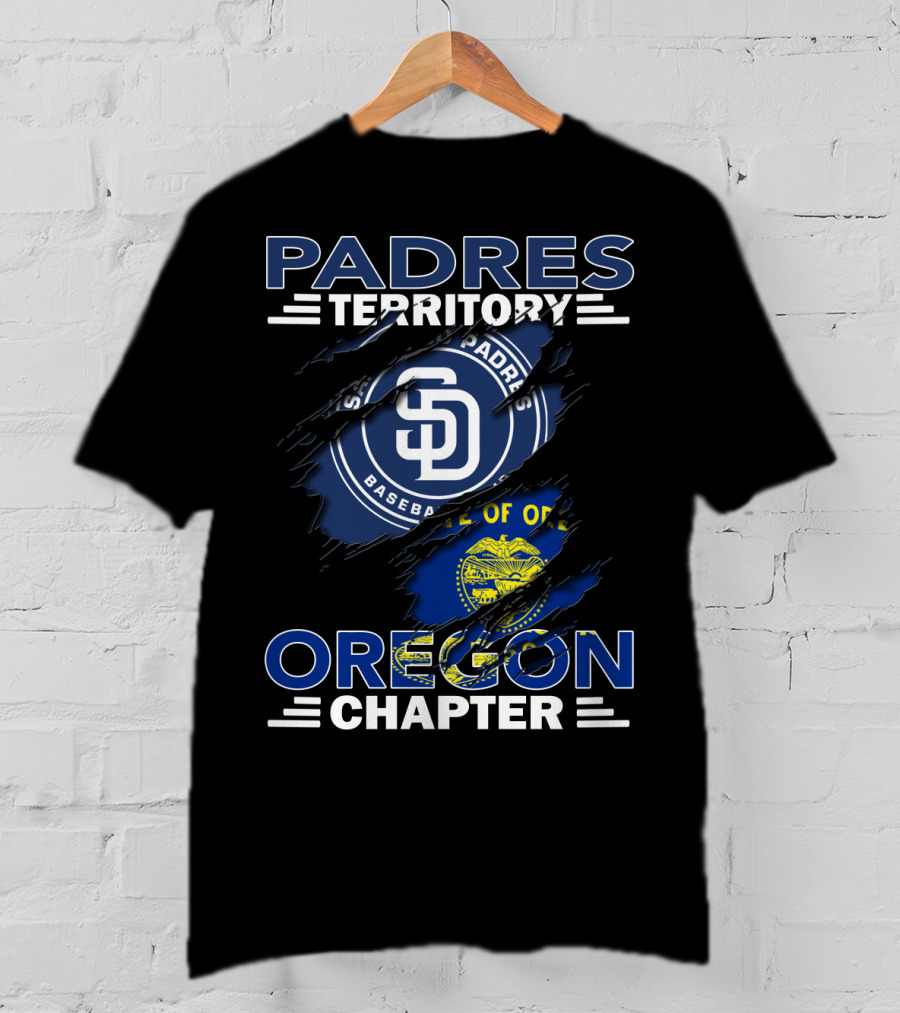 San Diego Padres Territory Oregon Chapter State Seal Rip T-Shirt
