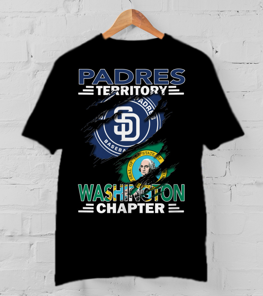 Padres Territory SD Baseball Washington Chapter Seal Of The State Of Washington T-Shirt