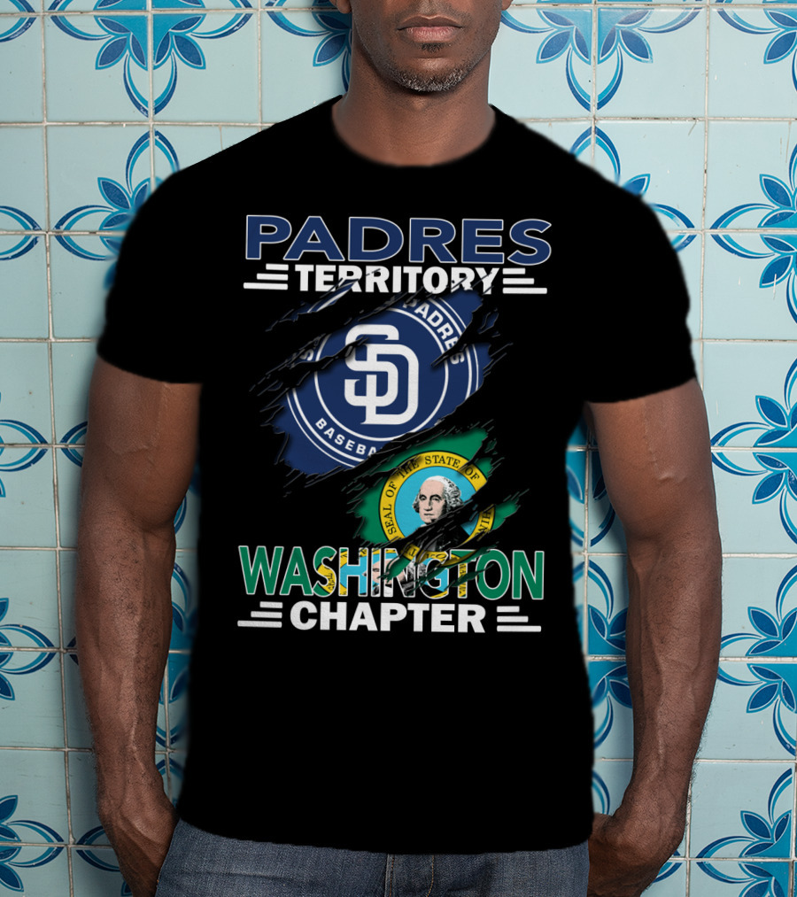 Padres Territory SD Baseball Washington Chapter Seal Of The State Of Washington T-Shirt