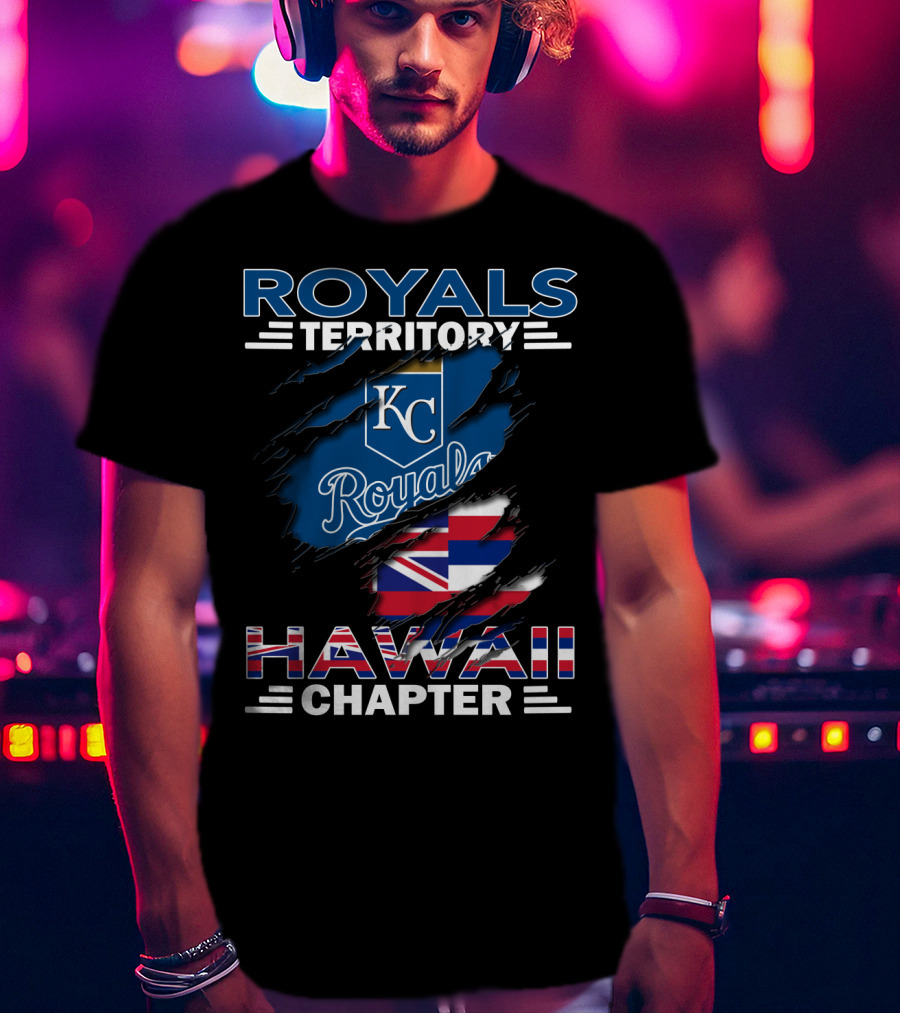 Royals Territory KC Royals Hawaii Chapter Flag T-Shirt
