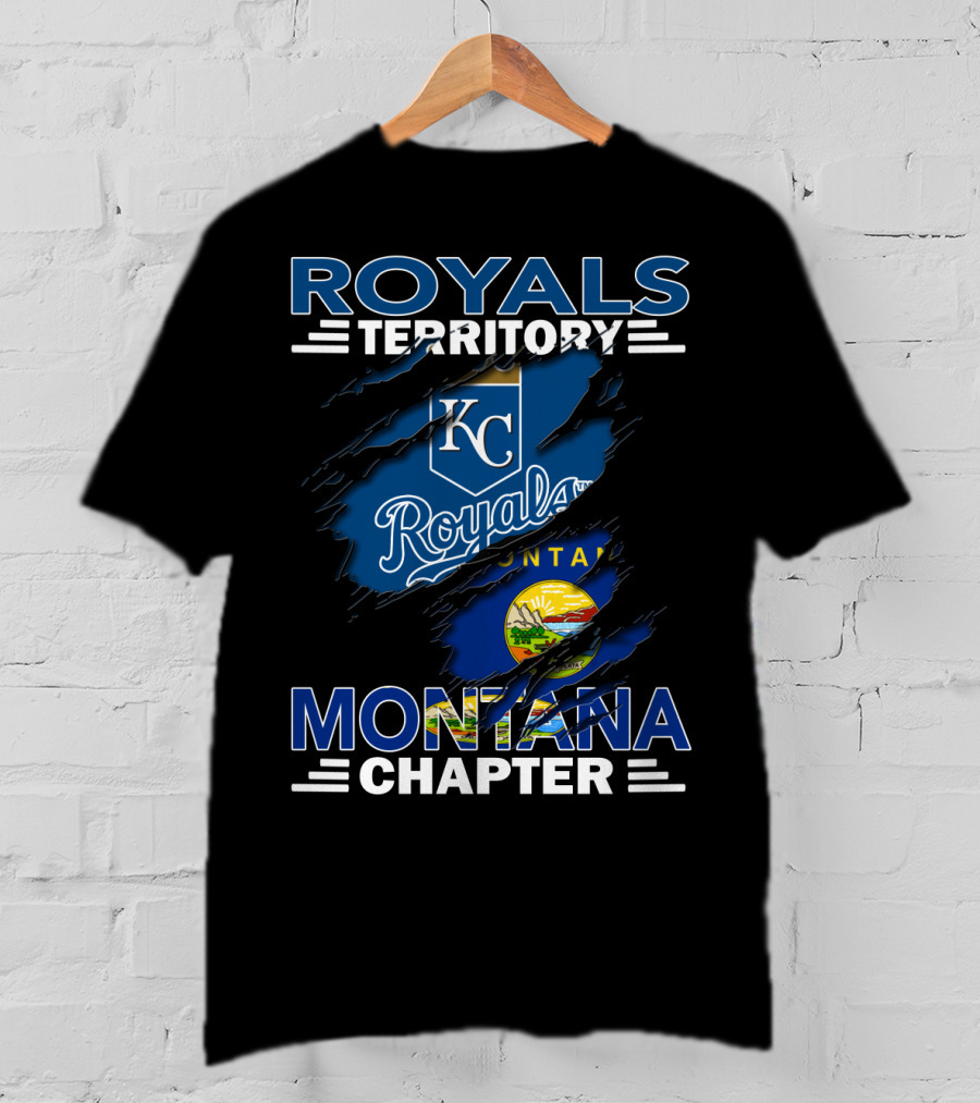 Royals Territory Montana Chapter KC Royals Emblem With Montana State T-Shirt