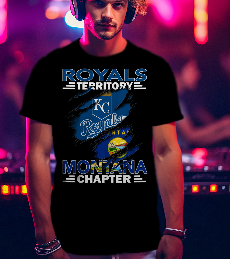 Royals Territory Montana Chapter KC Royals Emblem With Montana State T-Shirt