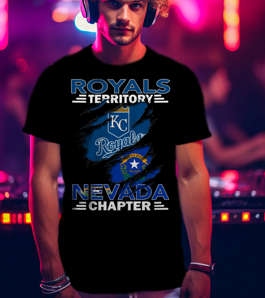 Royals Territory KC Nevada Chapter Battle Born Flag T-Shirt