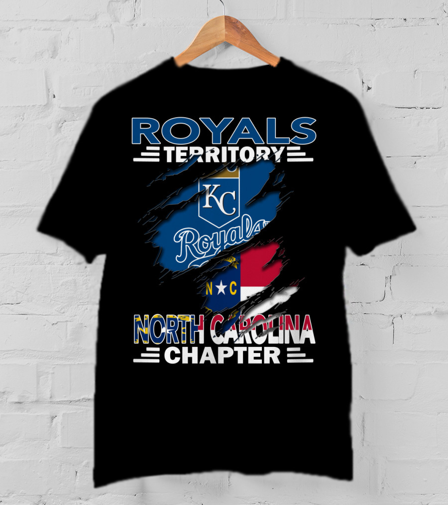Royals Territory North Carolina Chapter KC Royals NC Flag T-Shirt