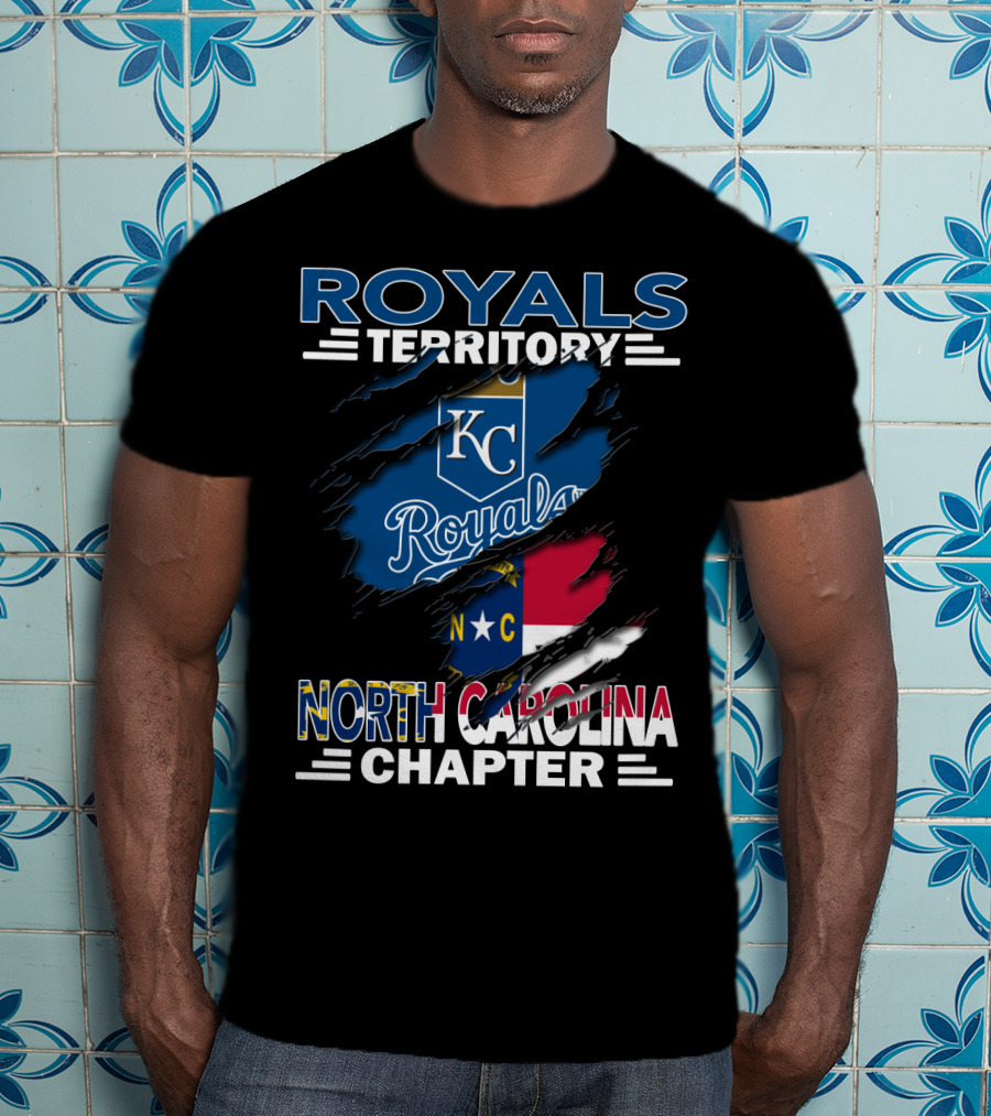 Royals Territory North Carolina Chapter KC Royals NC Flag T-Shirt