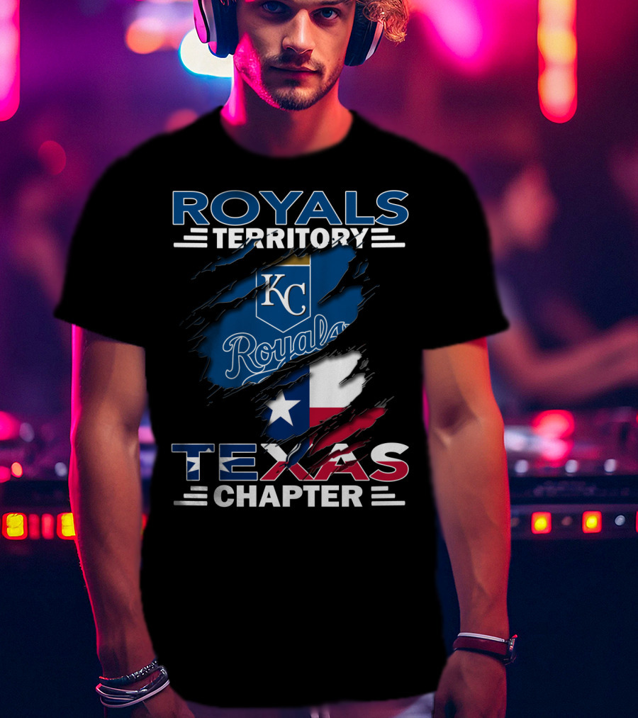 Royals Territory Texas Chapter KC Royals Texas Flag T-Shirt