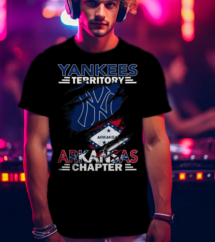 Yankees Territory Arkansas Chapter Logo And State Flag T-Shirt