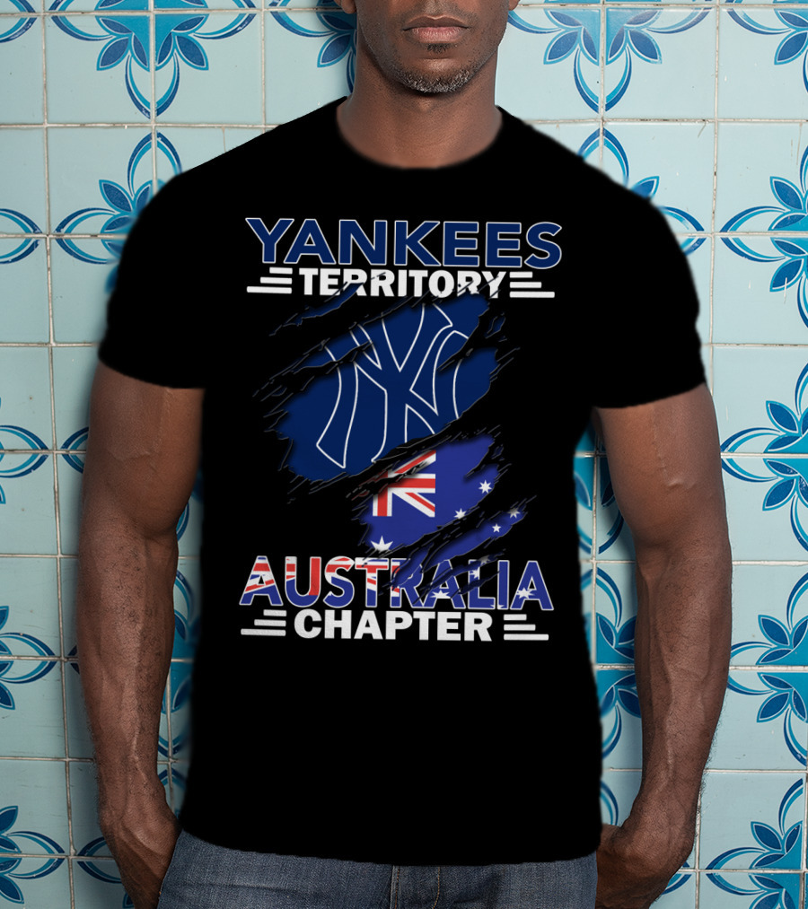 Yankees Territory Australia Chapter With New York Yankees And Australian Flag Elements T-Shirt