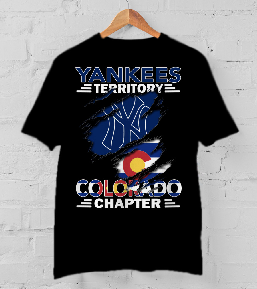Yankees Territory Colorado Chapter New York Yankees Colorado Flag T-Shirt