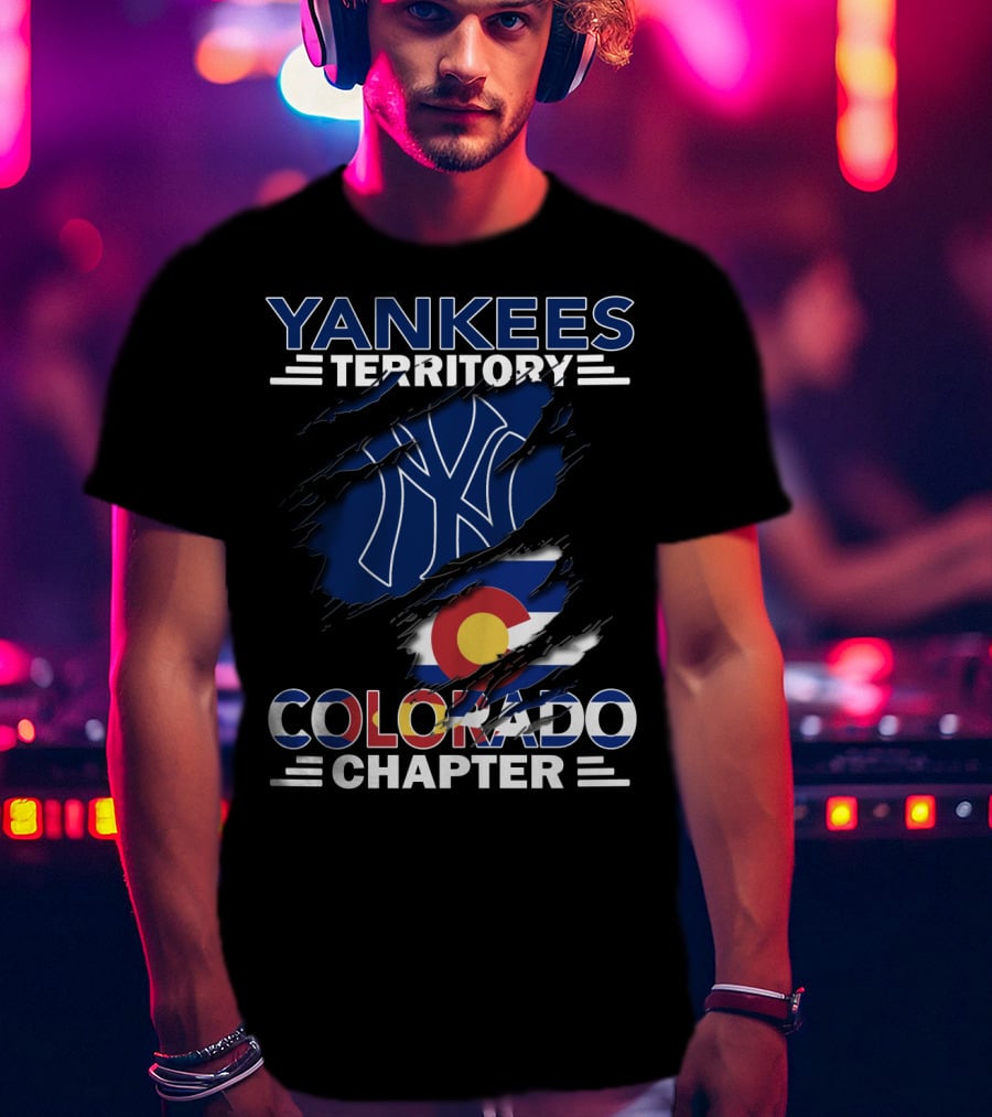 Yankees Territory Colorado Chapter New York Yankees Colorado Flag T-Shirt