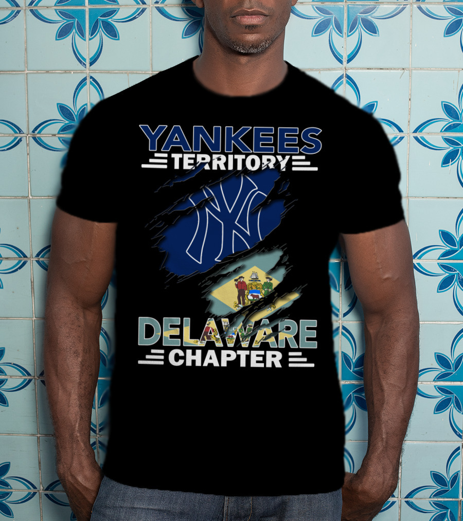 Yankees Territory Delaware Chapter NY Logo Flag T-Shirt
