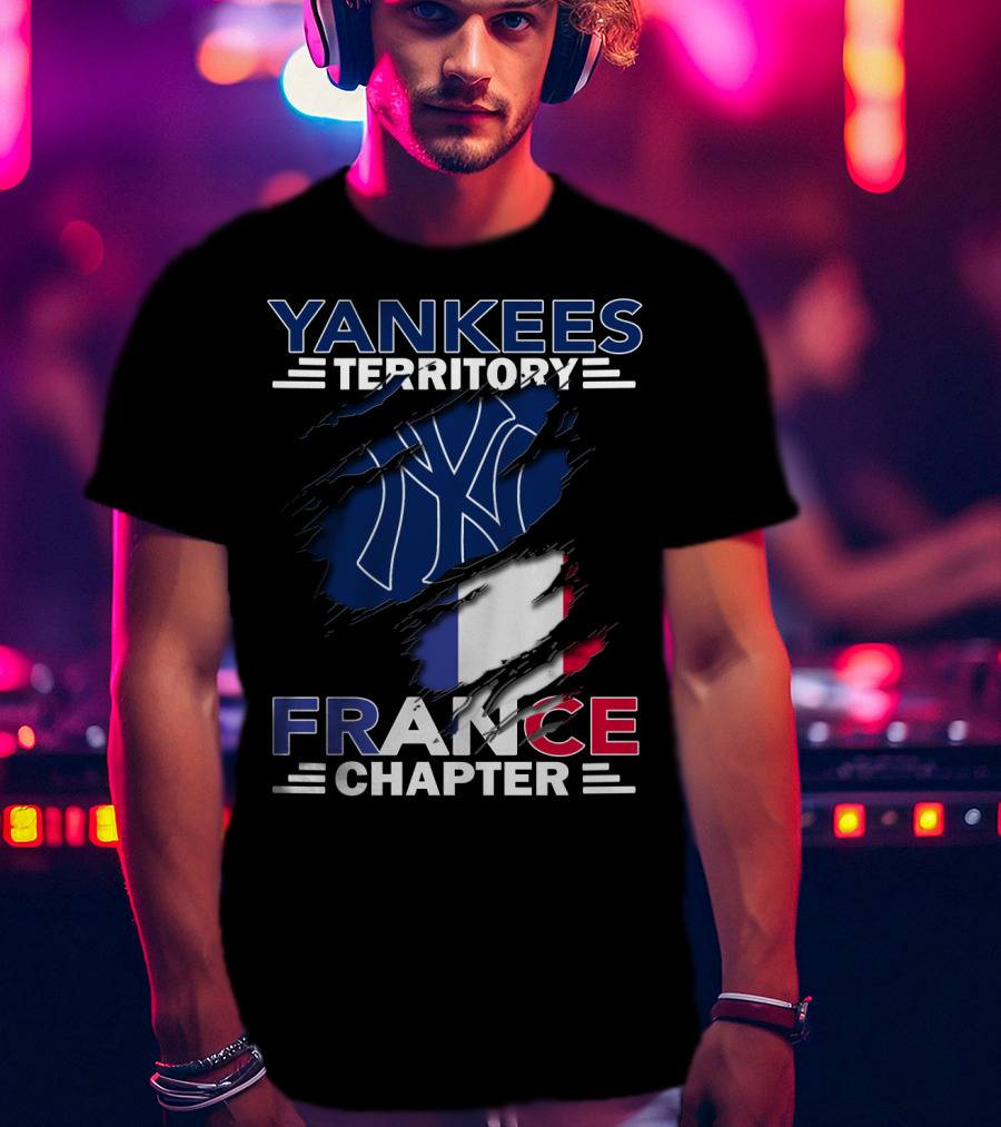 Yankees Territory France Chapter NY Flag T-Shirt