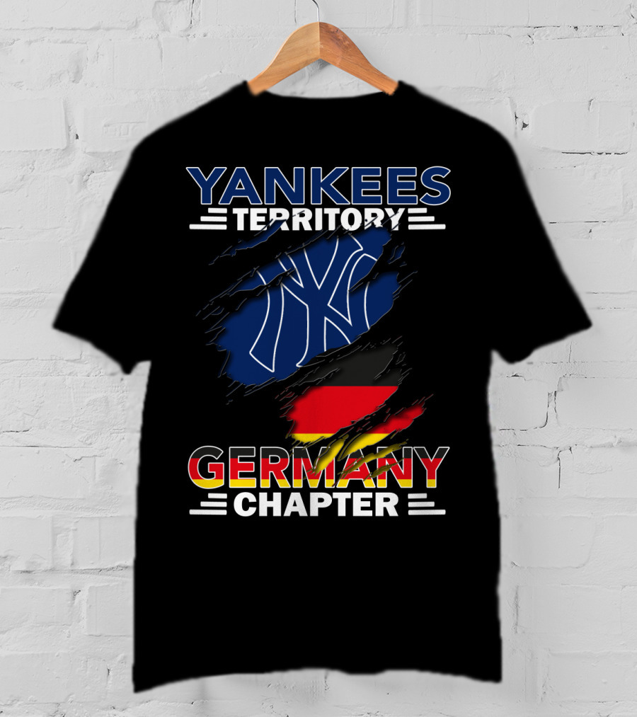 Yankees Territory Germany Chapter Flag Ripped NY T-Shirt