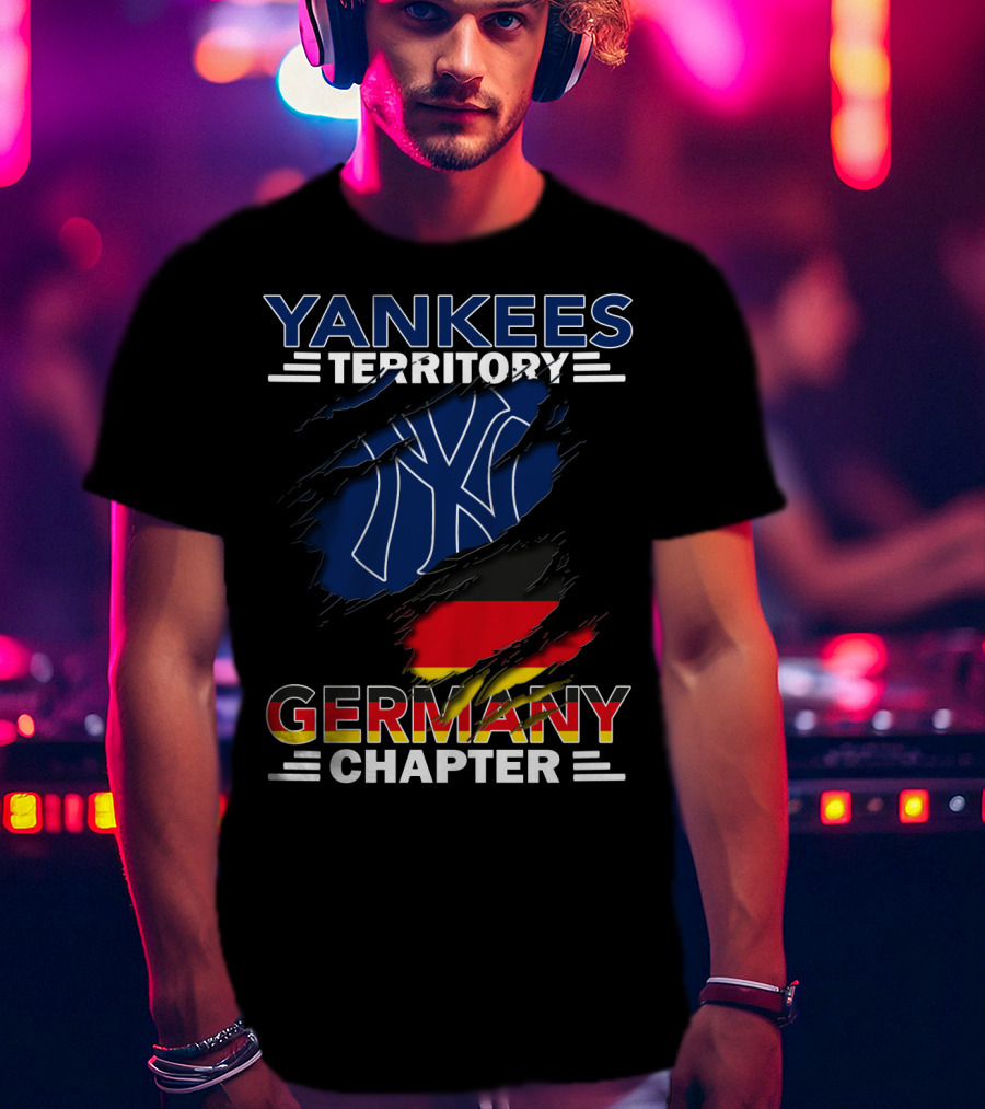Yankees Territory Germany Chapter Flag Ripped NY T-Shirt