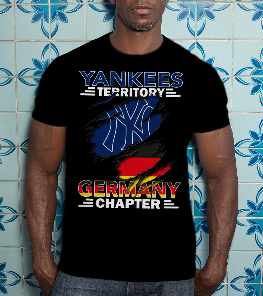 Yankees Territory Germany Chapter Flag Ripped NY T-Shirt
