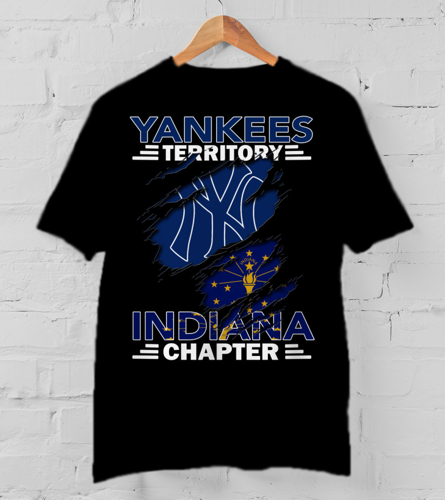 Yankees Territory Indiana Chapter Flag And Logo Fusion T-Shirt