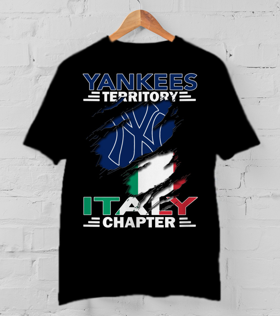 Yankees Territory Italy Chapter NY Logo Italian Flag T-Shirt