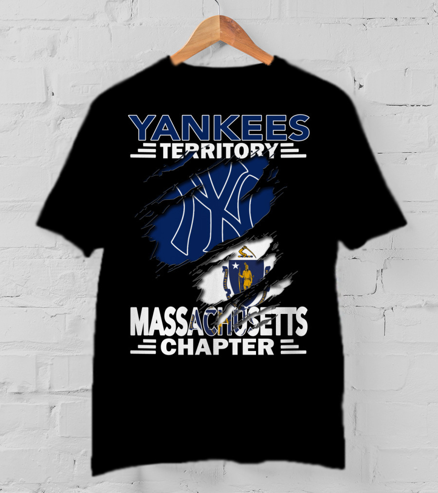 Yankees Territory Massachusetts Chapter NY Emblem State Flag Integration T-Shirt