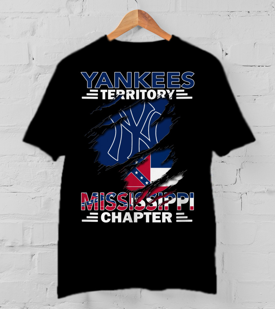 Yankees Territory Mississippi Chapter Scratched Flag T-Shirt