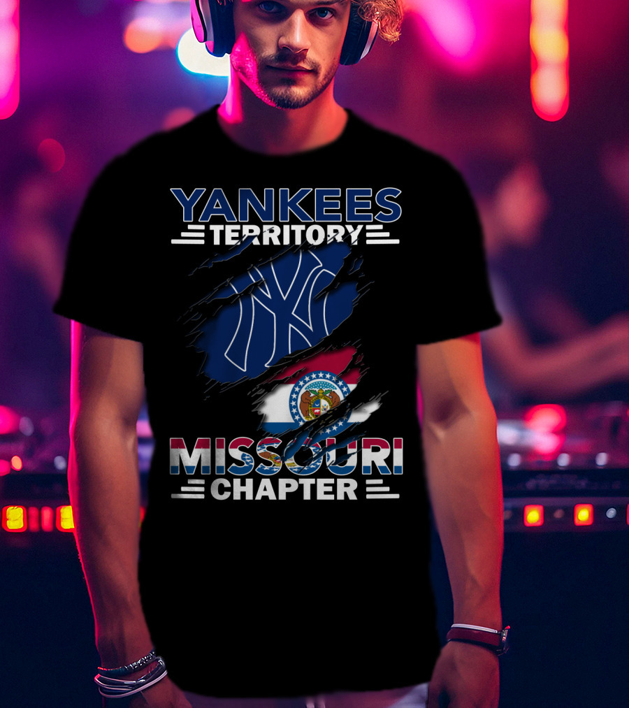 Yankees Territory Missouri Chapter Logo With Flag Elements T-Shirt