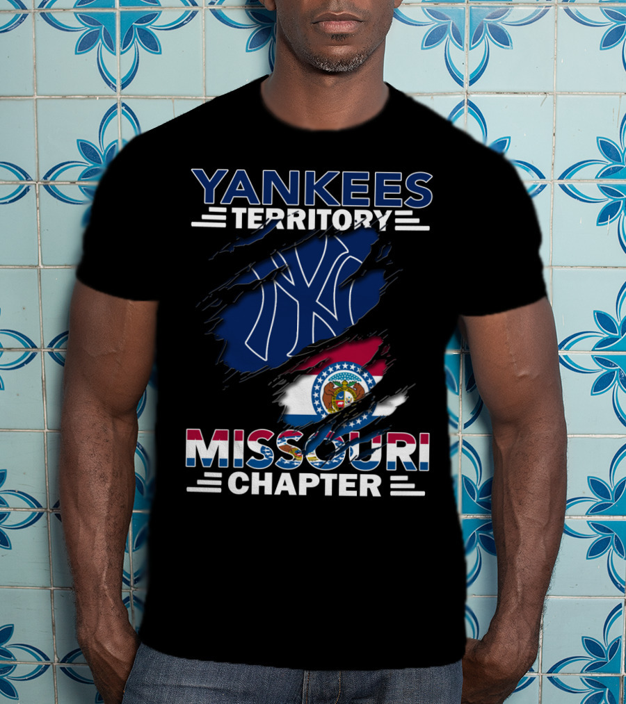 Yankees Territory Missouri Chapter Logo With Flag Elements T-Shirt