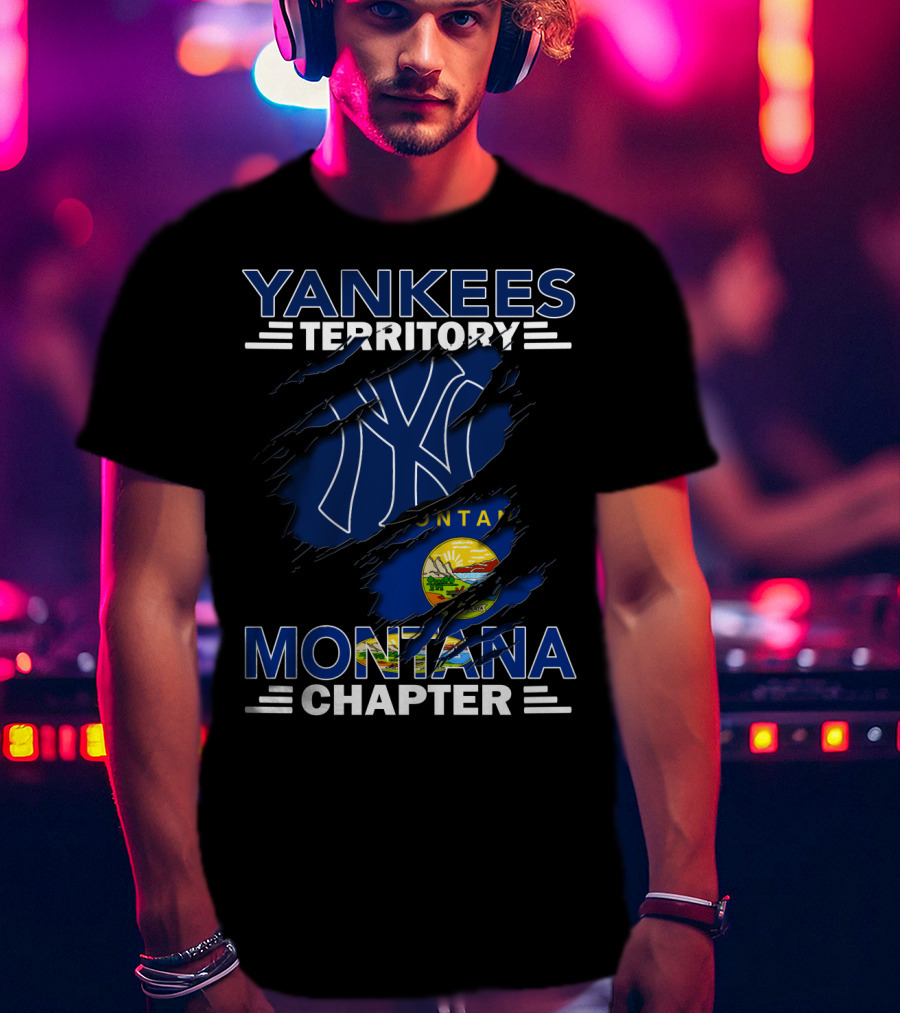 Yankees Territory Montana Chapter NY Emblem And State Seal T-Shirt