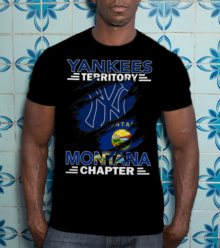 Yankees Territory Montana Chapter NY Emblem And State Seal T-Shirt