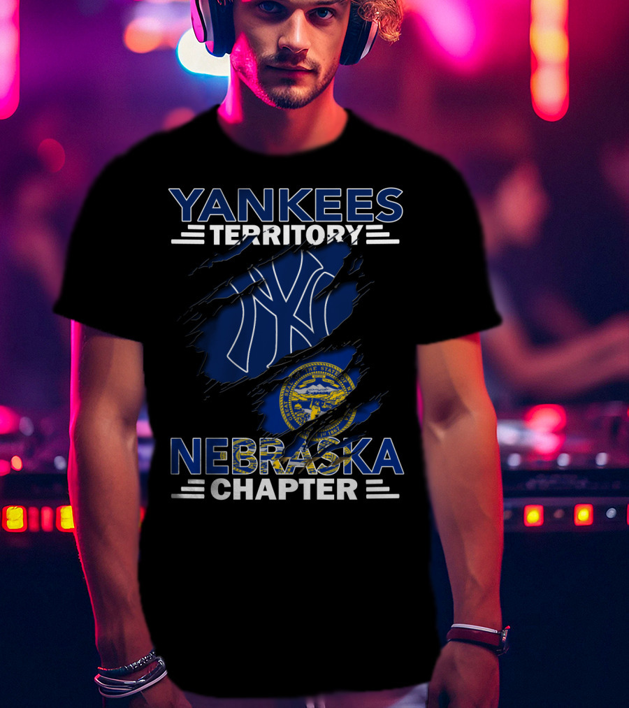 Yankees Territory Nebraska Chapter Yankees Logo Nebraska Seal T-Shirt