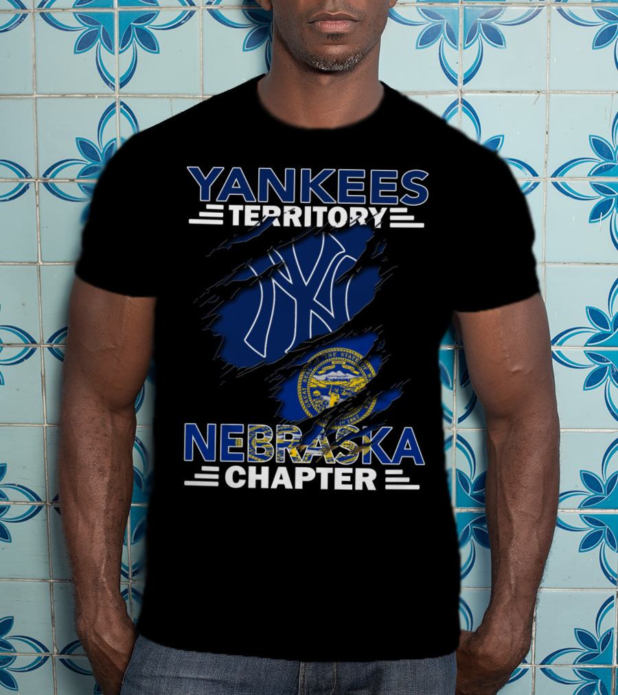 Yankees Territory Nebraska Chapter Yankees Logo Nebraska Seal T-Shirt